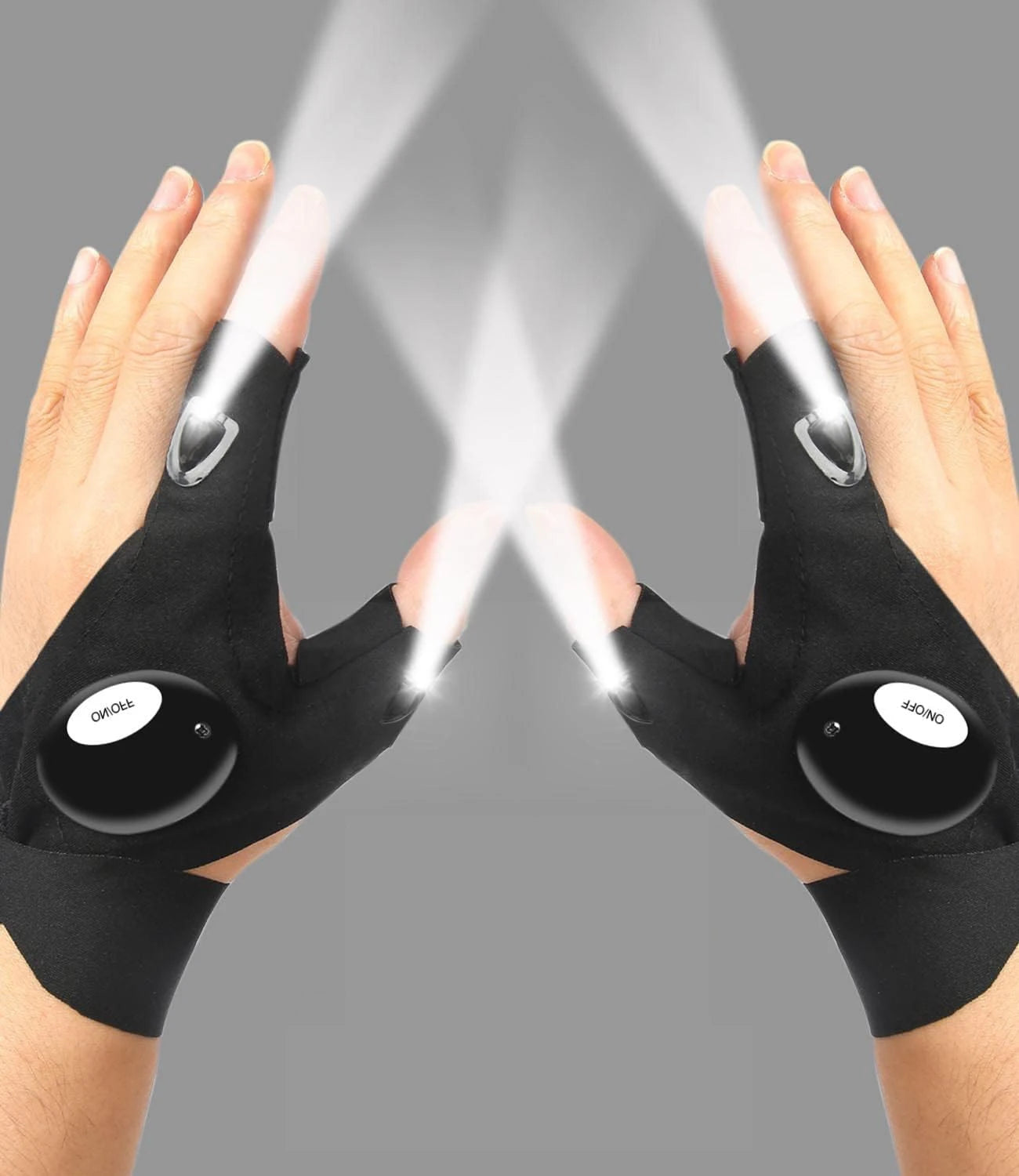 LED Fingerless Gloves for Men and Women - Waterproof, Durable, Ideal for Night Fishing, Cycling, and Running