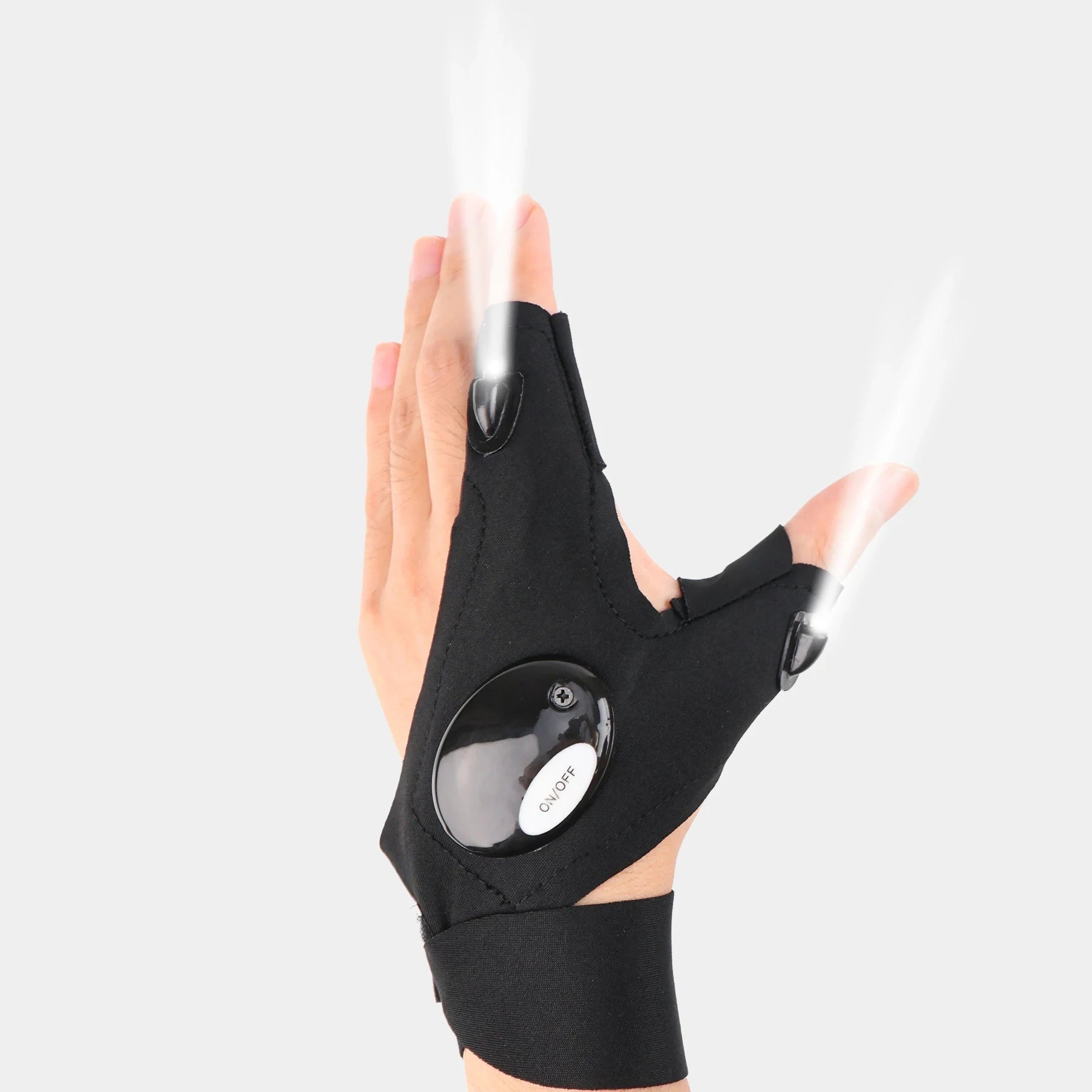 LED Fingerless Gloves for Men and Women - Waterproof, Durable, Ideal for Night Fishing, Cycling, and Running