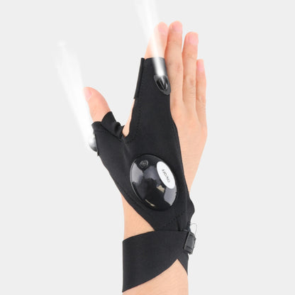 LED Fingerless Gloves for Men and Women - Waterproof, Durable, Ideal for Night Fishing, Cycling, and Running